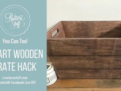 Hometalk Live - KMart Wooden Crate Hack using Napkins