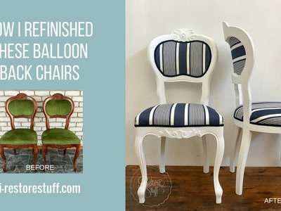 How I Refinished old Balloon Back Chairs - Hamptons Style