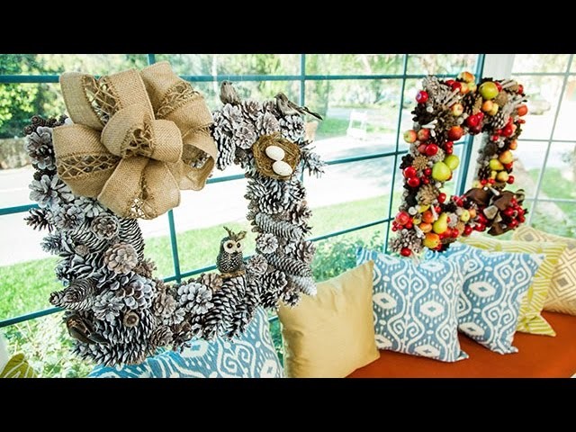 How To - Amy Marella's Square Fronted Pine Cone Wreaths - Hallmark Channel