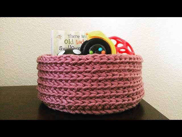 How To Crochet A Storage Basket, Lilu's Handmade Corner Video # 154