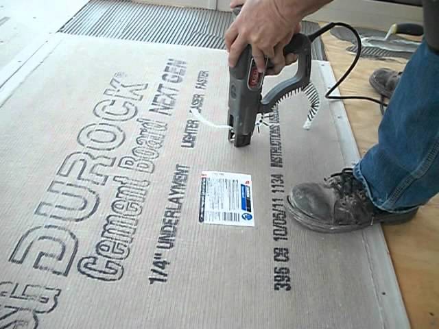 How to install backer board.durock for floor tile