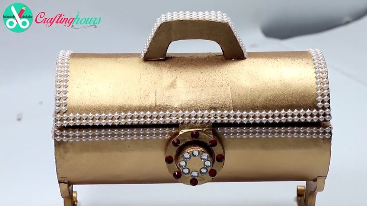 How to Make Antique Royal Style Jewellery Box.Gift Box with Paper & Cardboard
