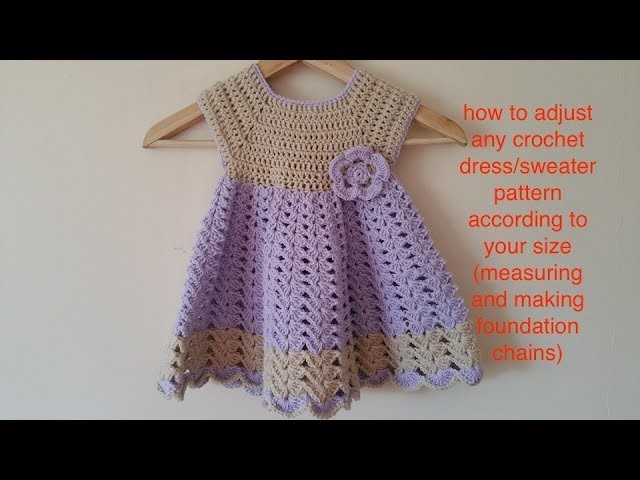 How to make crochet dress.sweater according to your desired size