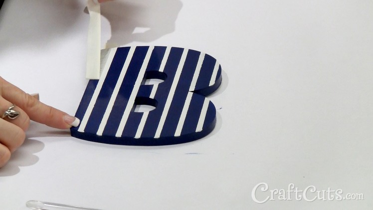 How to Paint Stripes on Wood Letters