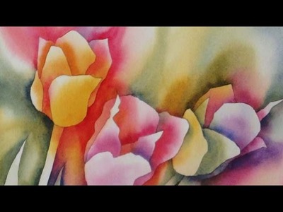 How to Paint Tulips Using Negative Painting (Edge 18 thru Completion)