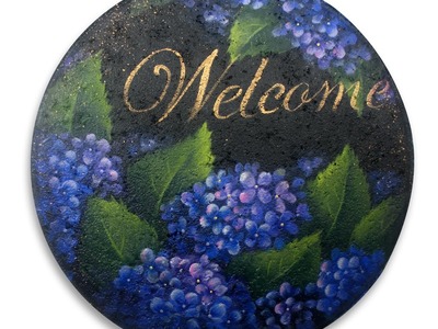 Hydrangea Stepping Stone Tole and Decorative Painting by Patricia Rawlinson