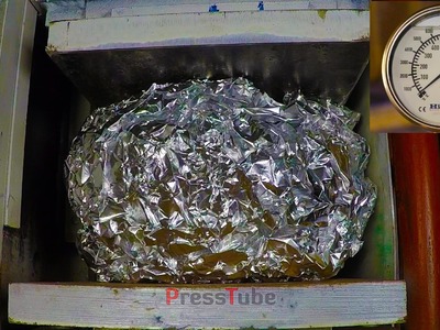 Hydraulic Press | Aluminium Foil | From Ball To Solid Piece
