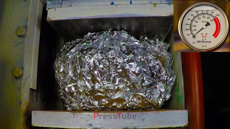 Hydraulic Press | Aluminium Foil | From Ball To Solid Piece