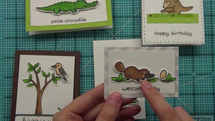 Intro to Critters Down Under + 5 cards from start to finish { Lawn Fawn }