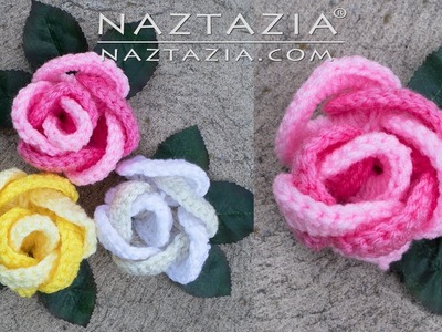 Learn How to Crochet a Rose - Ring of Roses - Flor Flores Rosa Rosas