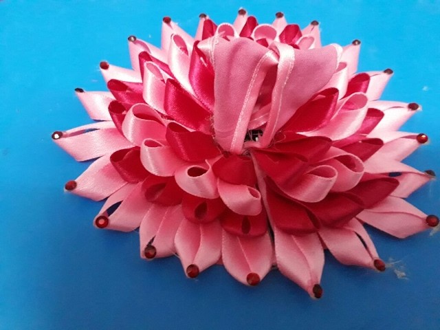 Make Lotus shape poshak with satin ribbon for Bal Gopal - Most easy way of making summer dress