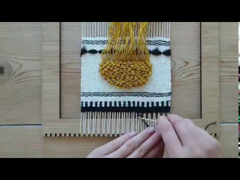 Making a Woven Wall Hanging - Step 9:  Finishing with Hem Stitch - Weaving for Beginners