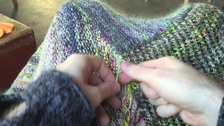 Marled Magic Shawl - Weaving in Ends & Braid