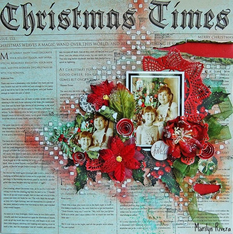 Mix Media Scrapbooking layout-Christmas Times