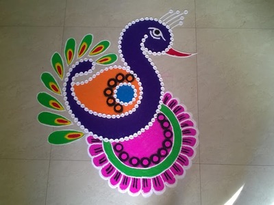 Peacock Rangoli Design (NEW)