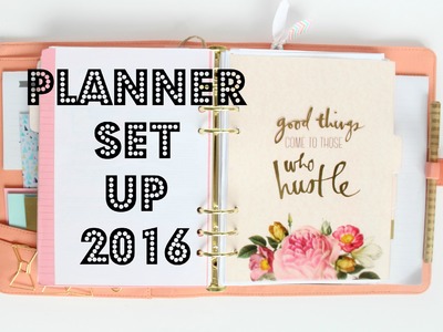 Planner Set Up 2016 | Kikki.K Large Perforated Planner Peach