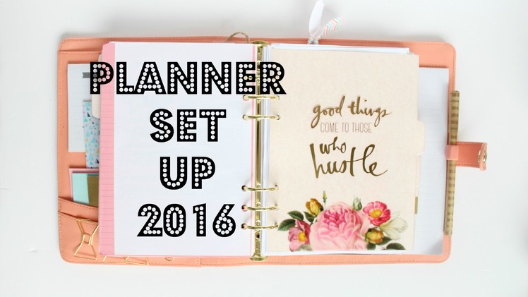 Planner Set Up 2016 | Kikki.K Large Perforated Planner Peach