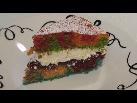 Psychedelic Rainbow Cake Recipe