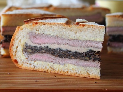 Shooter's Sandwich - Pressed Steak & Mushroom Sandwich - Great for Tailgating, Hunting & Picnics