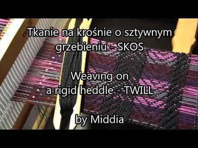 Tkanie SKOS - Weaving on a rigid heddle TWILL