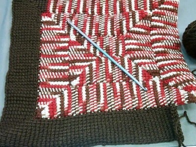 Tunisian 10-Stitch Blanket ~~ My Current WIP