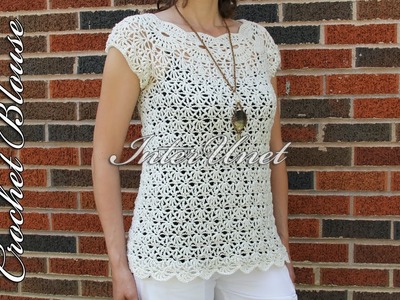 White jasmine blouse – crochet summer top