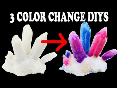 3 DIYS HOW TO MAKE CRYSTALS  Polymer Clay Compilation Color Change Epoxy Resin Charm craft tutorial