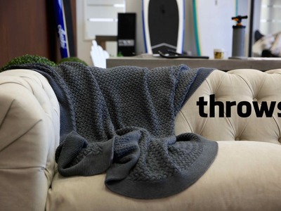 CABLE KNIT THROW