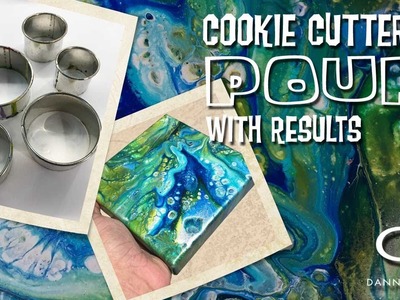 Cookie Cutter Acrylic Dirty Pour with Iridescent Pearl