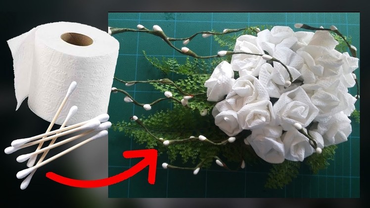Cotton Buds and Toilet Paper Flower