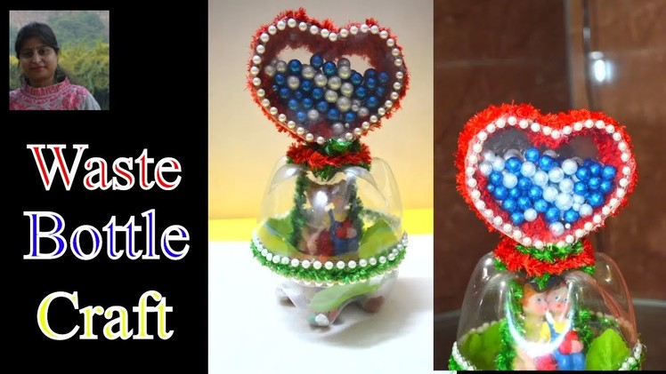 DIY CRAFT # Best Out Of Waste Bottle Showpiece # handmade gift idea # Nidhi jain