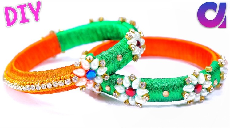 Diy jewelry ideas | How to make silk thread bangles by reusing old bangles | Artkala 235
