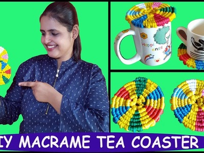 DIY Waste Macrame Tea Coaster
