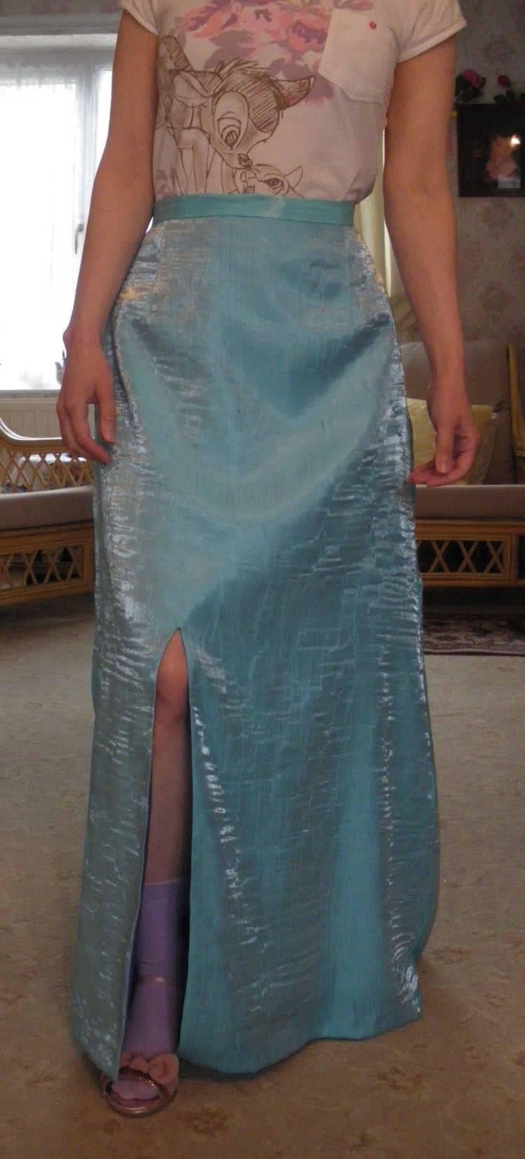 Elsa Frozen Skirt tutorial progress