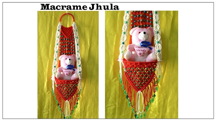 Full making of Macrame jhula| Red & White| New design| #2