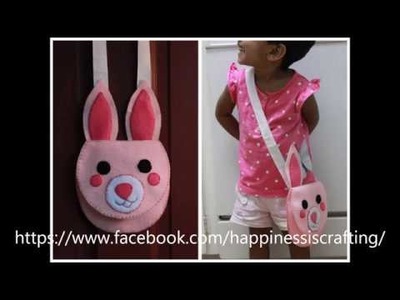 Happiness is. Crafting! DIY Craft Tutorial - 1: Bunny purse