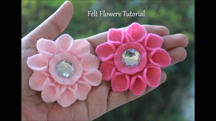 Happiness is. Crafting! DIY Craft Tutorial - 10 : How to make Felt flowers