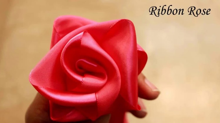 Happiness is. Crafting! DIY Craft Tutorial - 13 : Ribbon rose in just 30 seconds