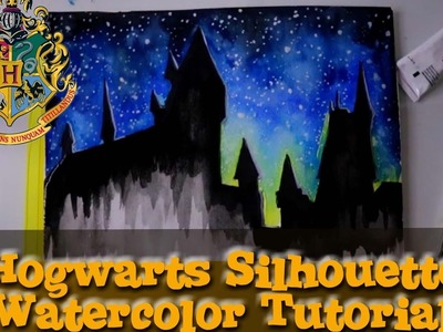 HOGWARTS Silhouette Watercolor Tutorial - @dramaticparrot