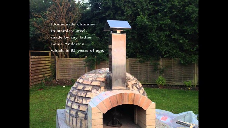 Homemade pizza oven in Denmark