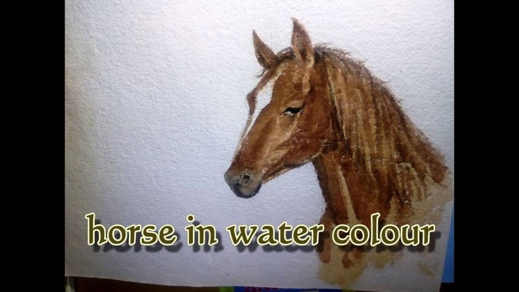 Horse face in water colour art created by draw with fun