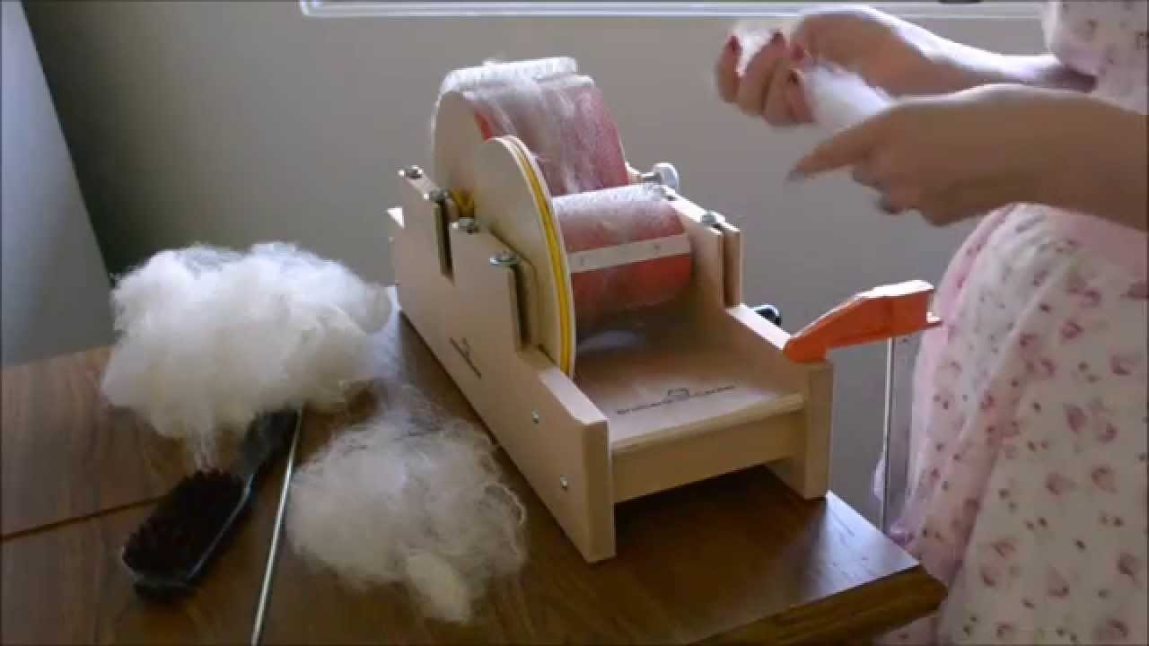 How to card Alpaca fleece on the Baby Brother Drum Carder