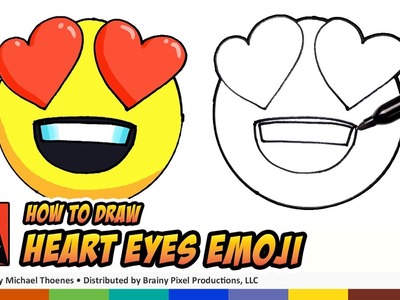 How to Draw Emojis Heart Eyes Step by Step for Beginners | BP