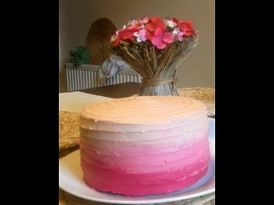How to Ice an Ombre Cake! Easy Method