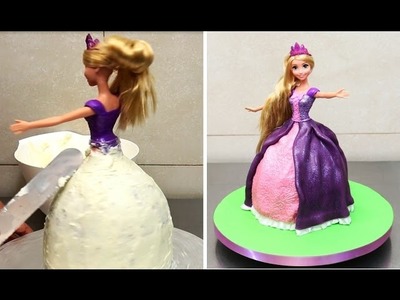 How to make a Rapunzel  Doll Cake   by CakesStepbyStep