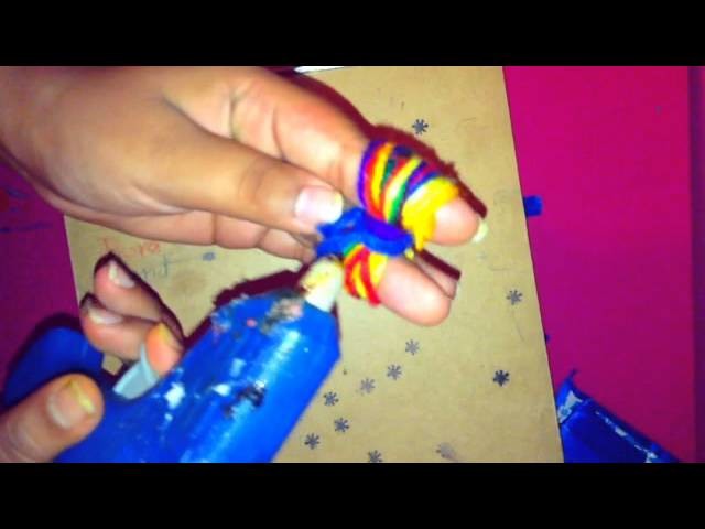 How to make a yarn bow clip