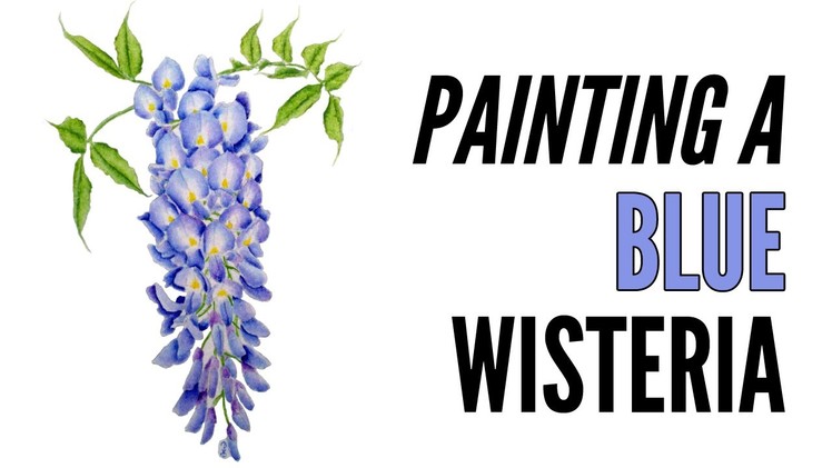 How To Paint A Wisteria With Inktense In Blue