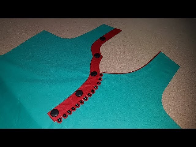 Latest Front Neck Designs with One Side Patterns