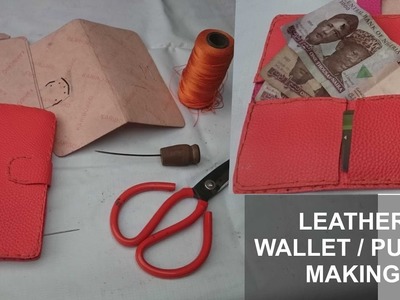Leather wallet. purse making