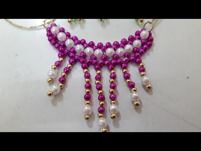 Make hanging tassel necklace for our deity.  make beautiful necklace.garland.mala for our gopal ji
